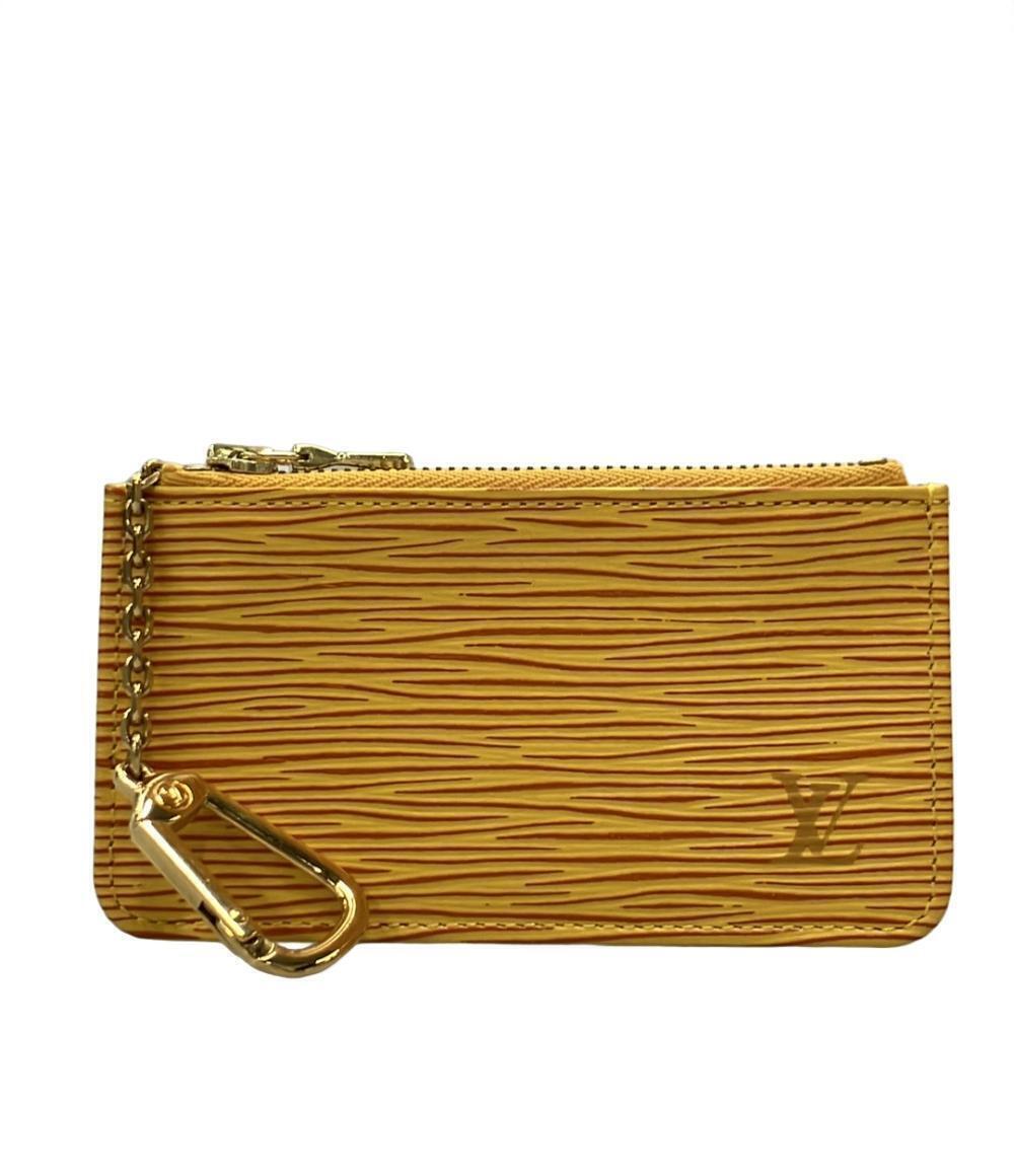 Louis Vuitton Coin Wallet Key Ring Pochette Epi Silver